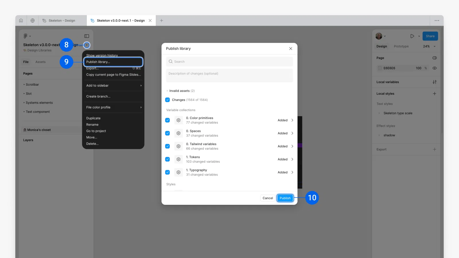 Publish Figma library