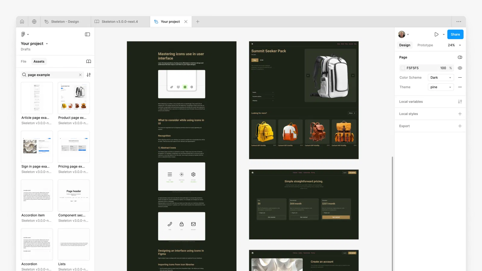 Dark mode preview