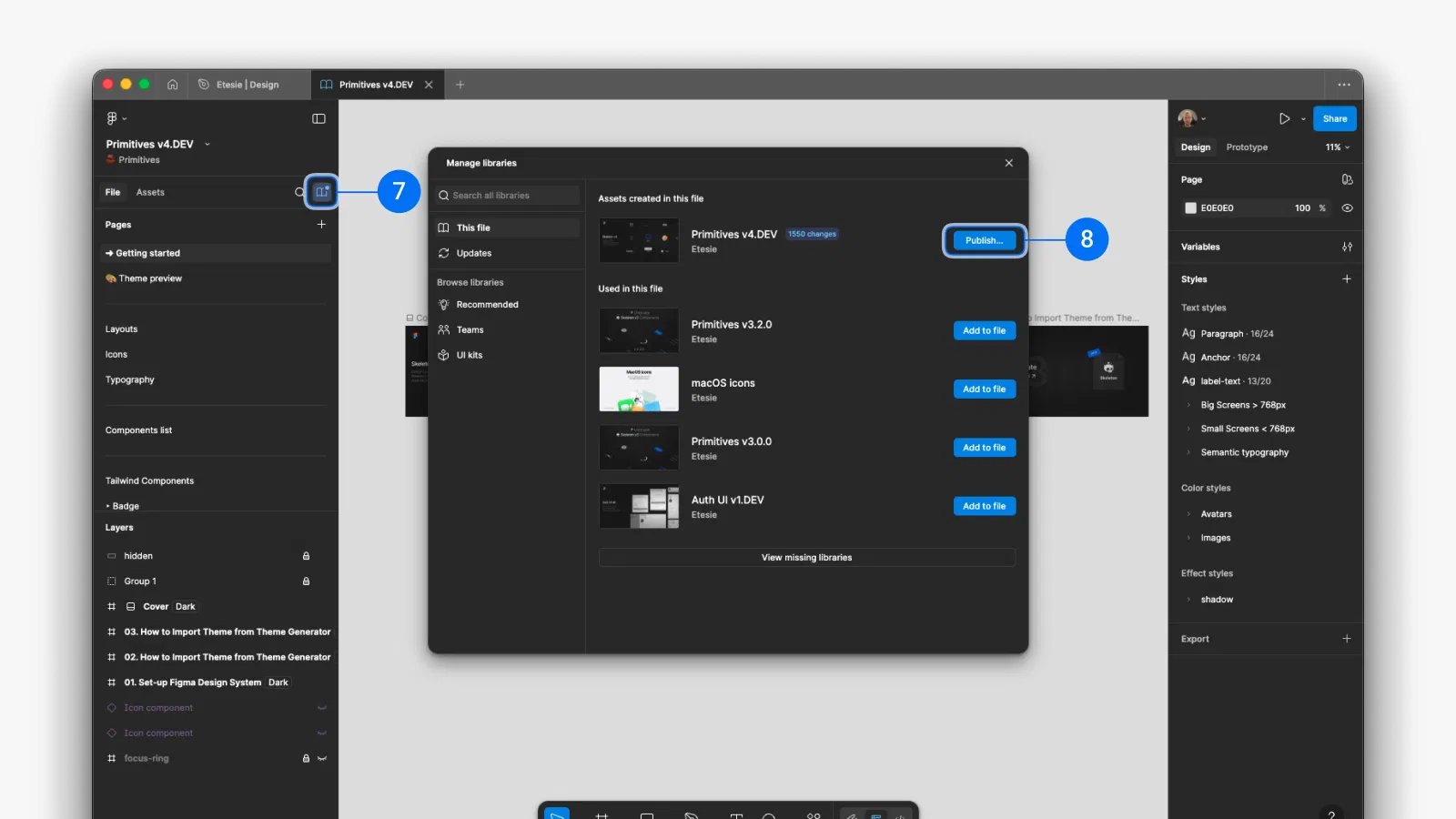 Publish updates