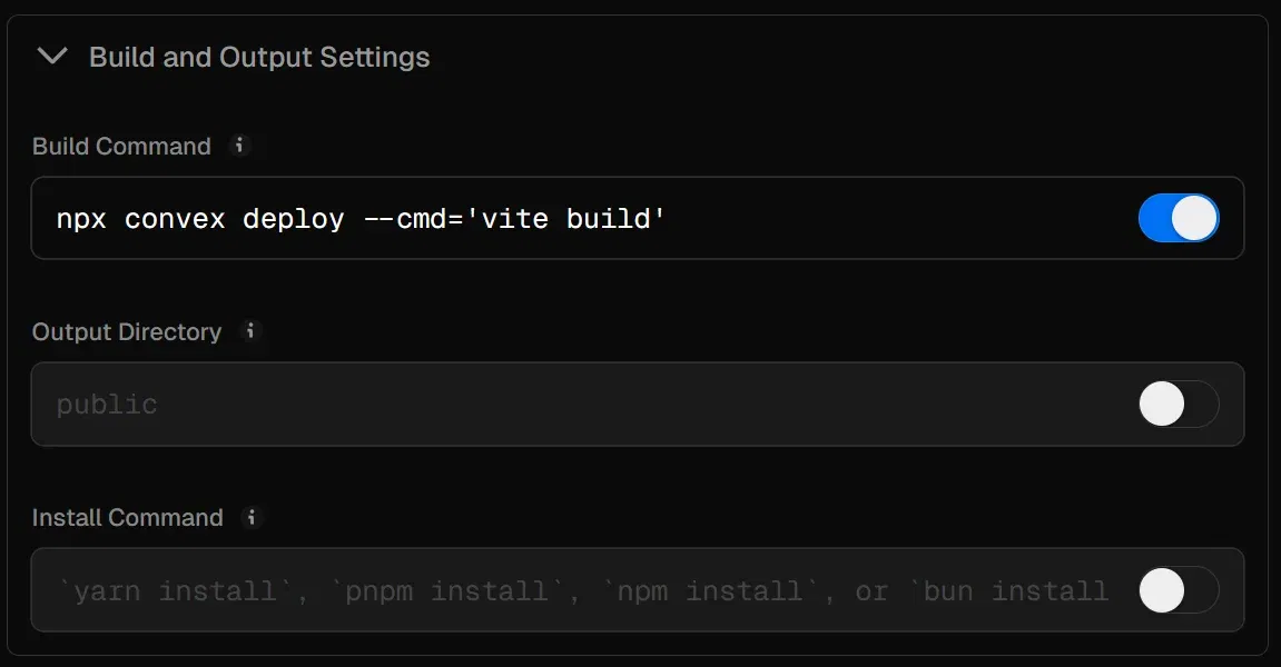 Build configuration