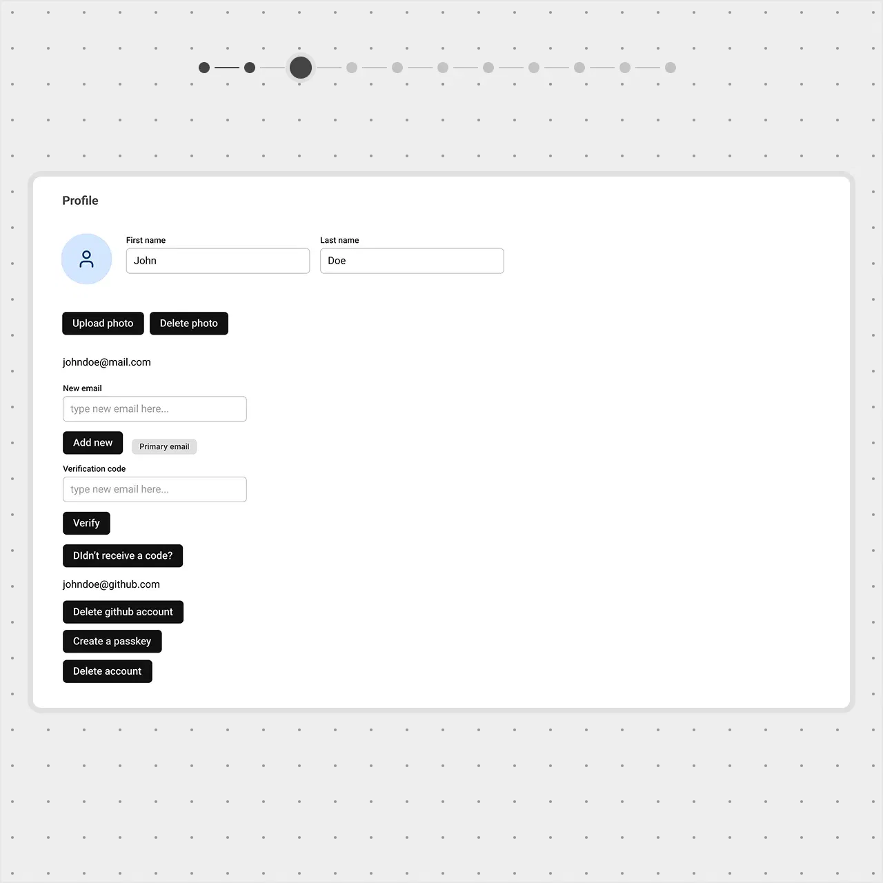 A profile page where the 'Profile' title is smaller in the 'After' view, reducing visual dominance and improving layout balance compared to the larger title in the 'Before' view.