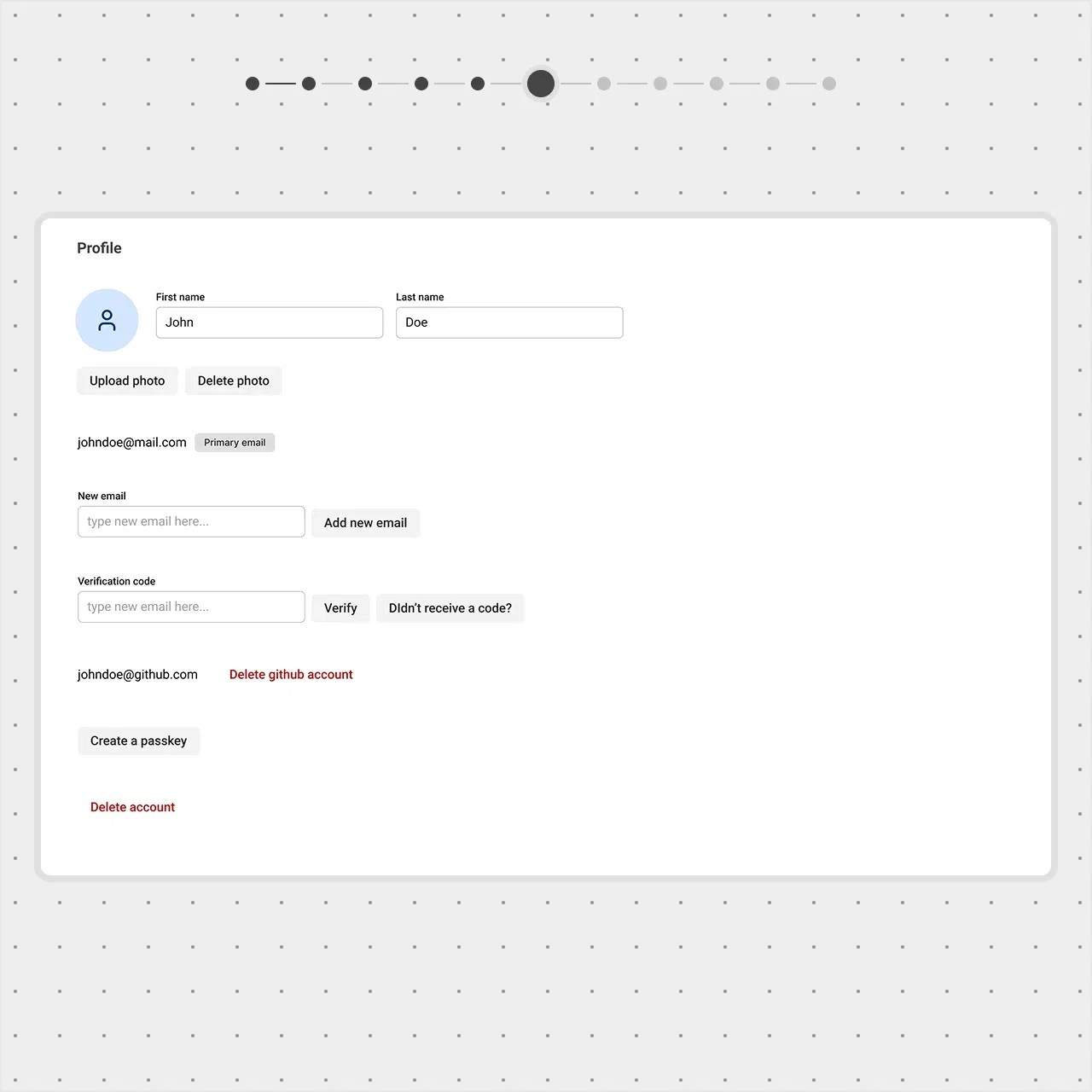 A profile page with buttons and input fields. The 'After' view aligns buttons like Add New Email with the input field, reducing spacing for a cleaner layout compared to the 'Before' view.